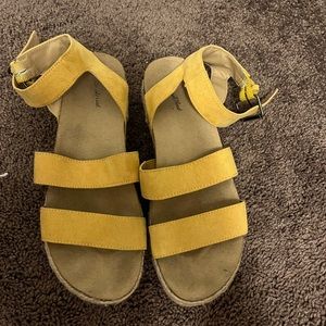 Universal Thread Yellow Buckled Platform Shoes